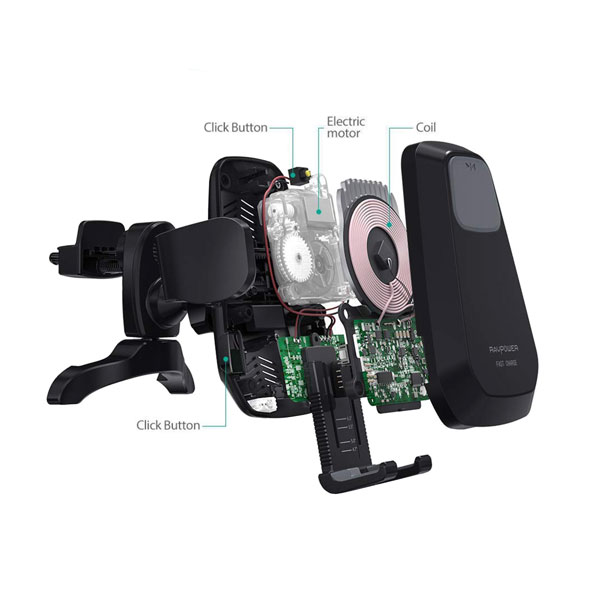 پایه-نگهدارنده-و-شارژر-بی-سیم-راو-پاور-RP-SH016