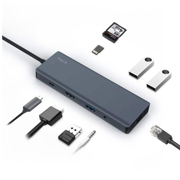 هاب-9-پورت-USB-C-جی-سی-پال-سری-Linx-JCP6179