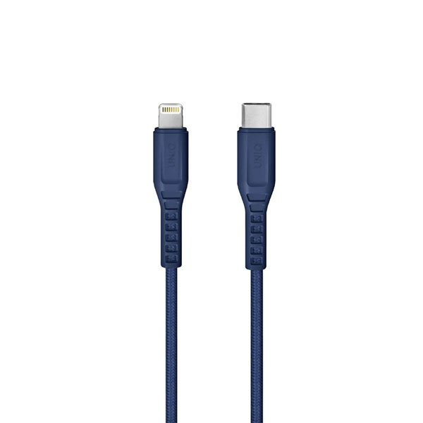کابل-تبدیل-USB-C-به-لایتنینگ-یونیک-مدل-Flex-آبی-طول-1.2-متر