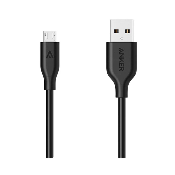 کابل-تبدیل-USB-به-microUSB-انکر-مدل-A8132-blackPowerLine-طول-0.9-متر