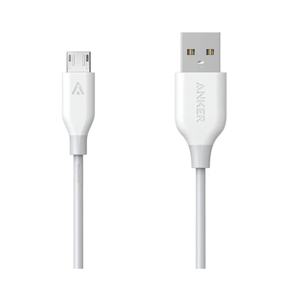 کابل-تبدیل-USB-به-microUSB-انکر-مدل-A8132white-PowerLine-طول-0.9-متر
