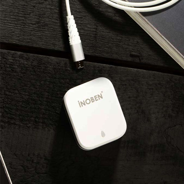 شارژر-دیواری-آینوبن-مدلWHITE-W1A-همراه-با-کابل-لایتنینگ-TPE